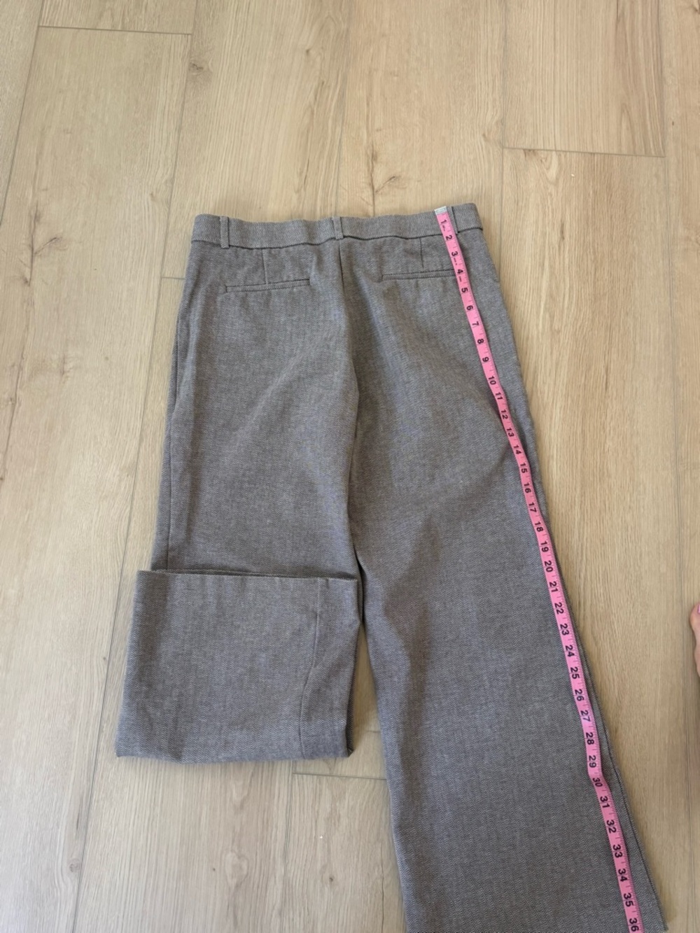 Amanda & Chelsea Herringbone Dress Pants in Light Taupe